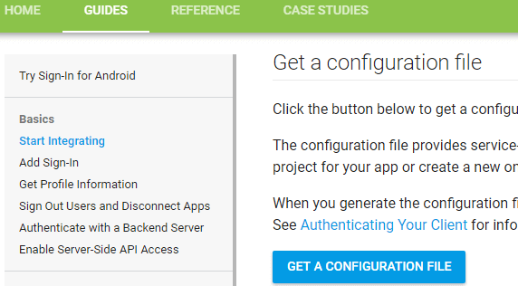 android Google Sign-In Integrating