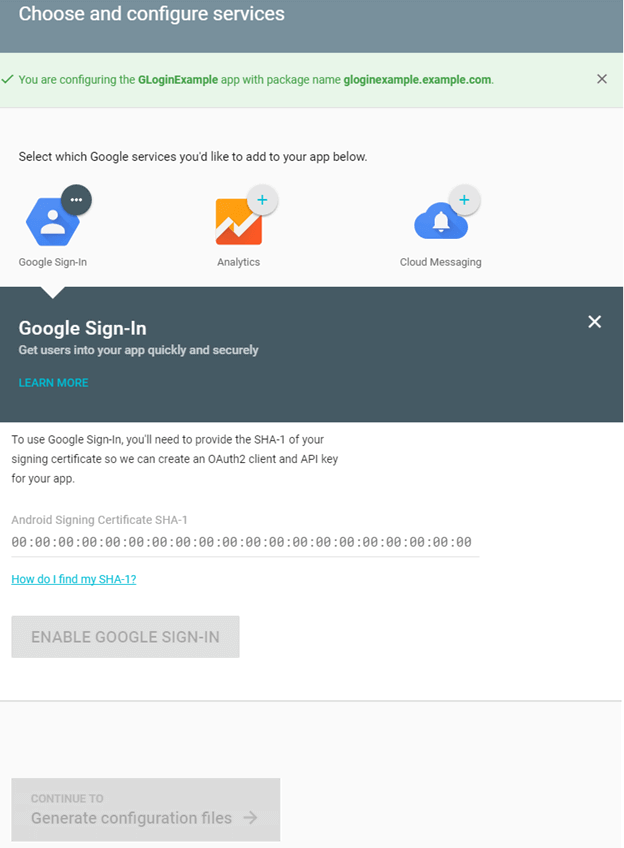 android Google Sign-In Integrating