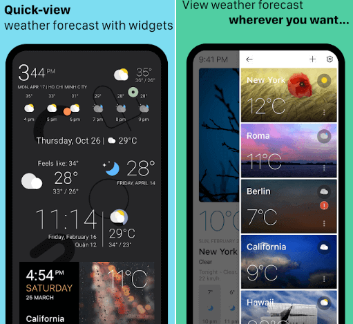 Best weather apps with widgets for Android