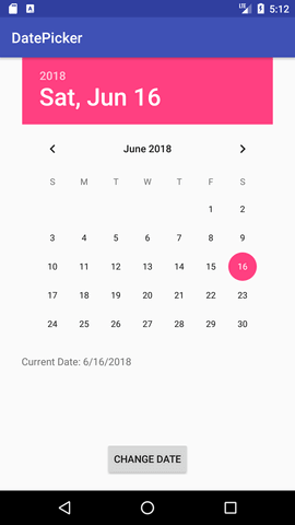 android datepicker example 1
