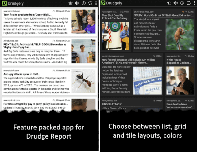Drudge report Android apps