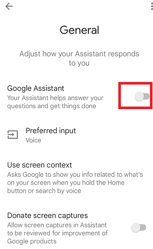Google Assistant app for Android