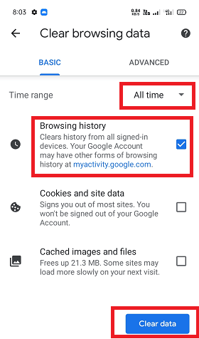 How do I Delete Google History on my Android Phone