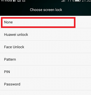 How do I Disable Screen Lock on Android