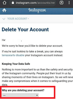 How to Delete Instagram Account on Android