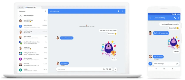 How to text from Computer to Android Messages