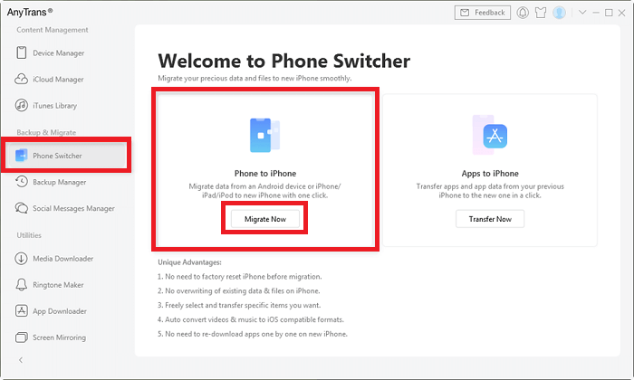 How to transfer apps from Android to iPhone