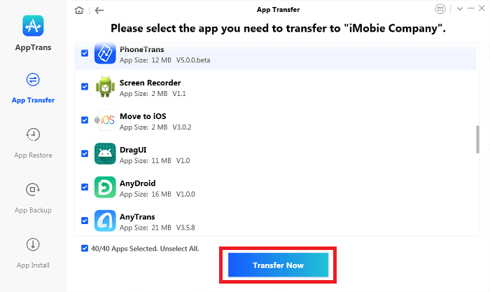 How to transfer apps from Android to iPhone