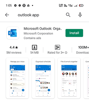 Outlook App for Android Mobile