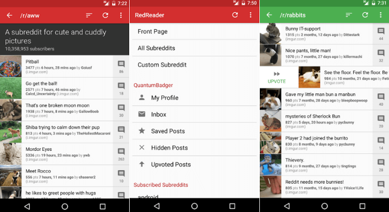 Reddit app for Android