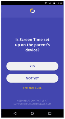 Screen time Android