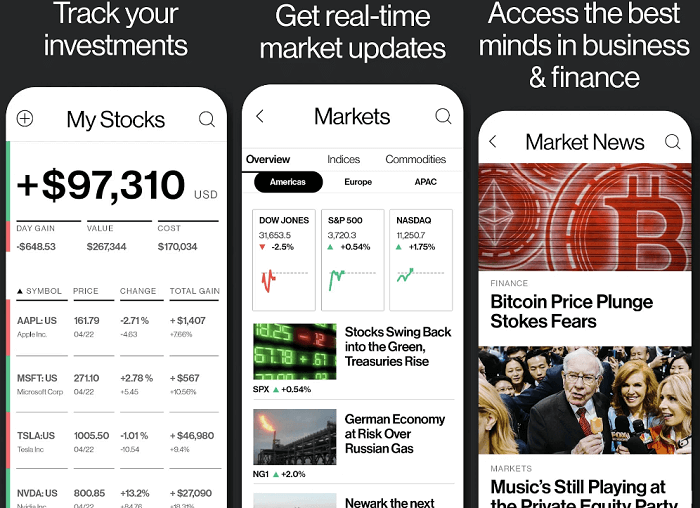 Stock market apps for Android