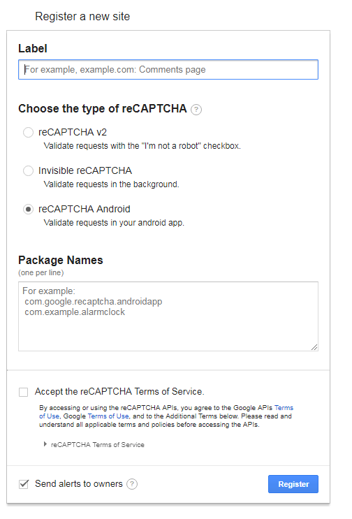 Using Google reCAPTCHA in Android Application