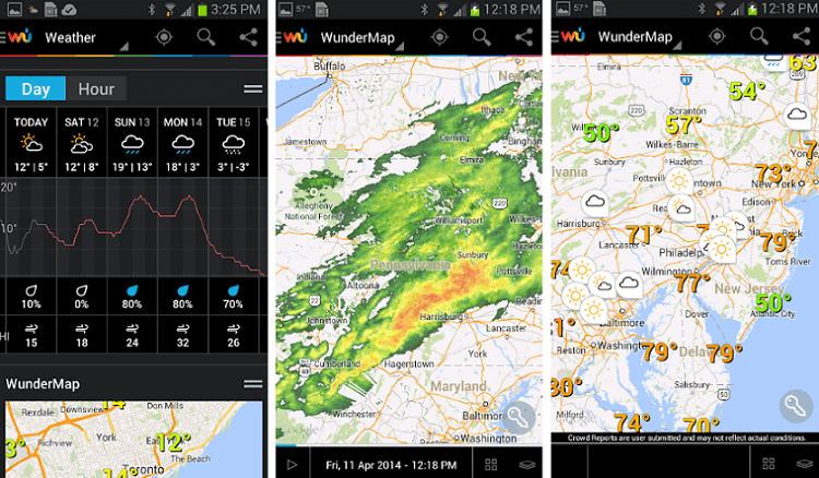 Weather Underground app