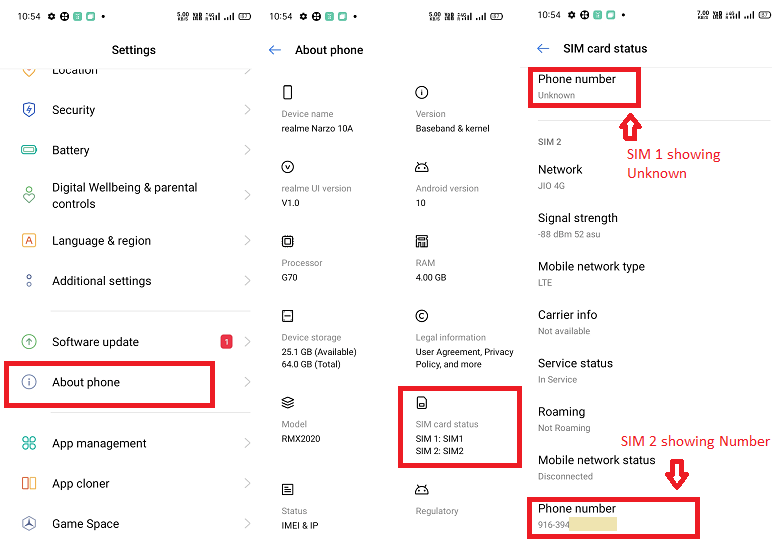 android phone number location