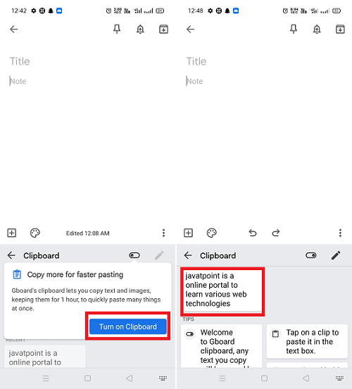 Where is Clipboard on Android Phone