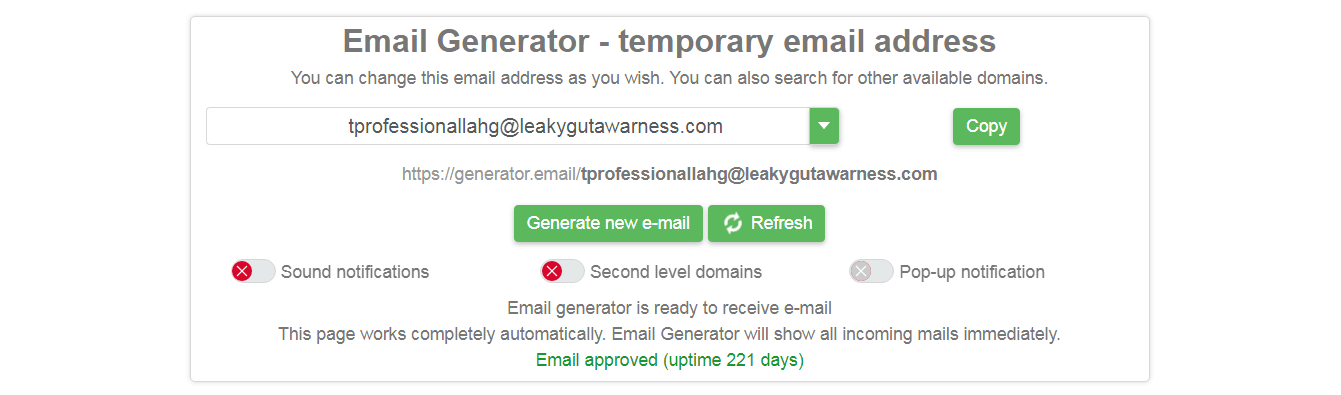 fake random company email address generator