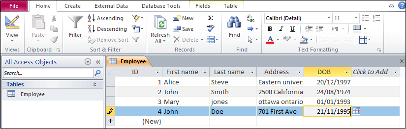 Flat File database