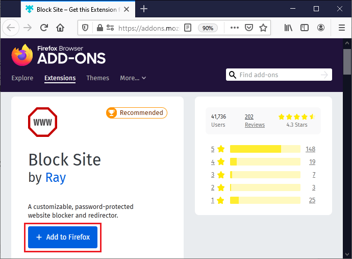 How to block a website on Firefox - Javatpoint