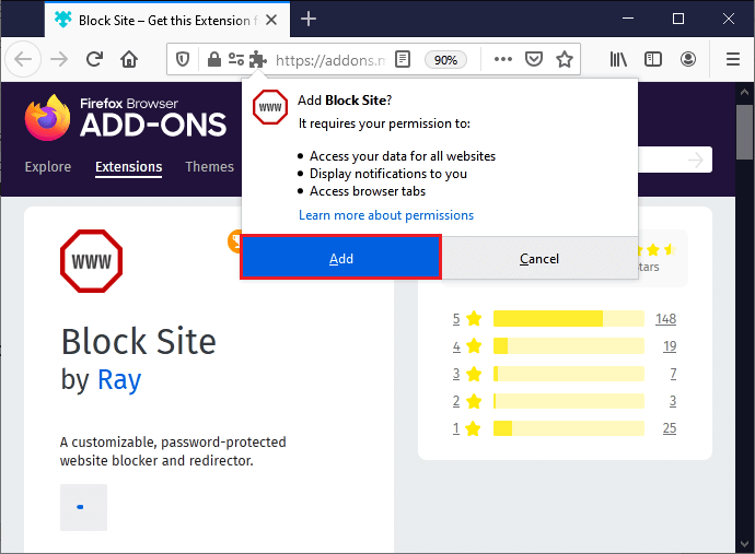 How to block a website on Firefox - Javatpoint