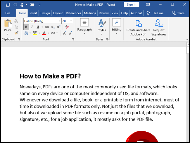 How to Make a PDF