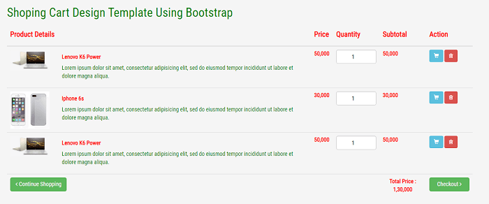 Add to cart button in Bootstrap