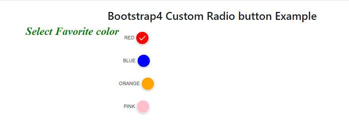 Bootstrap 4 Radio Button