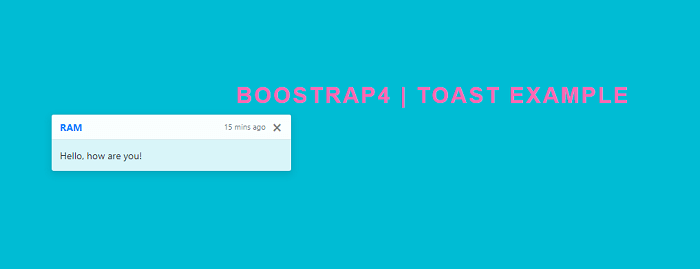 Bootstrap 4 Toast