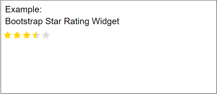Bootstrap Rating widget