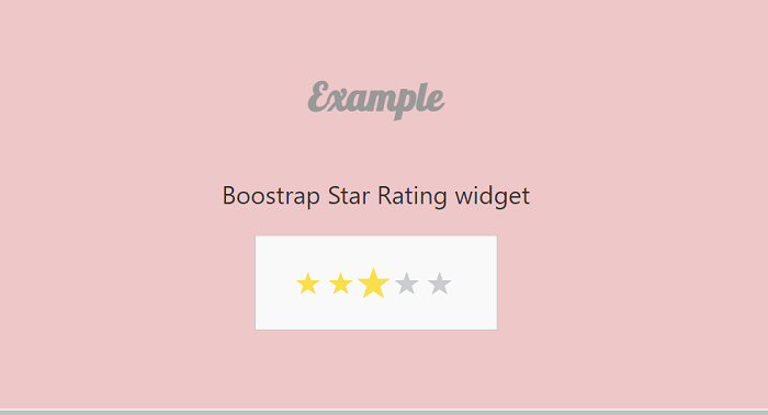 Bootstrap Rating widget