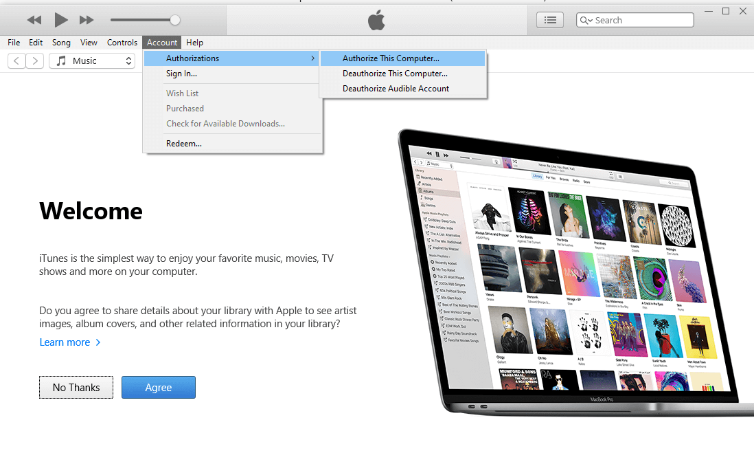 How To Authorize A Computer on iTunes