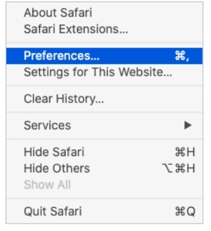 How to go to the browser settings?