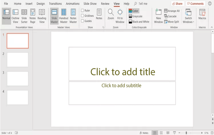 What is Layout master in PowerPoint?