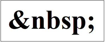 What is NBSP (Non-breaking Space)