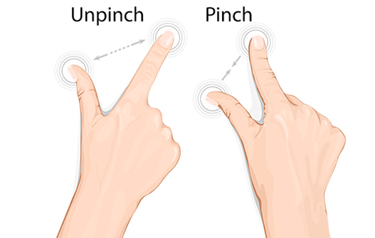 What is pinch to zoom