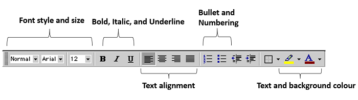 What is the Formatting Toolbar