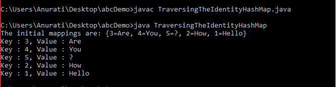 IdentityHashMap Class in Java