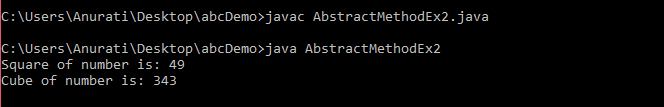 Abstract Method in Java