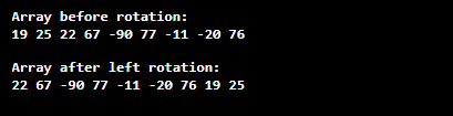 Array Rotation in Java