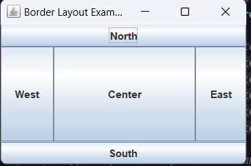 Border Layout Manager in Java