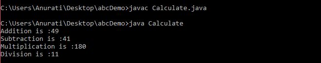 Class Definition in Java