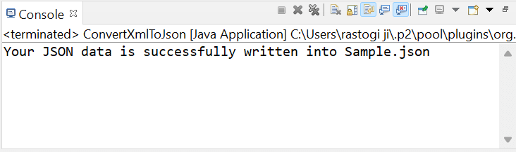 Convert JSON to XML in Java