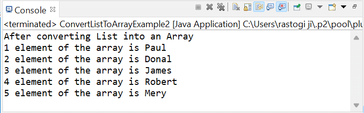 Convert List to Array in Java