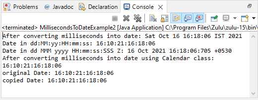 Date online get milliseconds from java Java Date