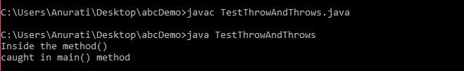 Difference between throw and throws in Java