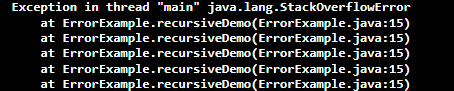 Exception Vs Error in Java