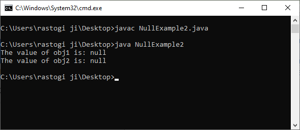 Facts about null in Java