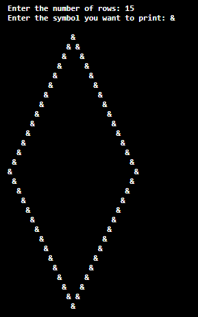 Hollow Diamond Pattern in Java