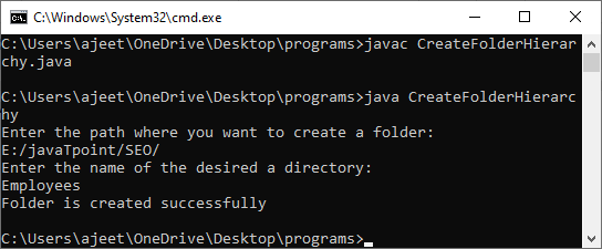 How to Create a New Folder in Java