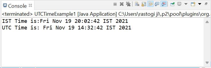 How to get UTC time in Java